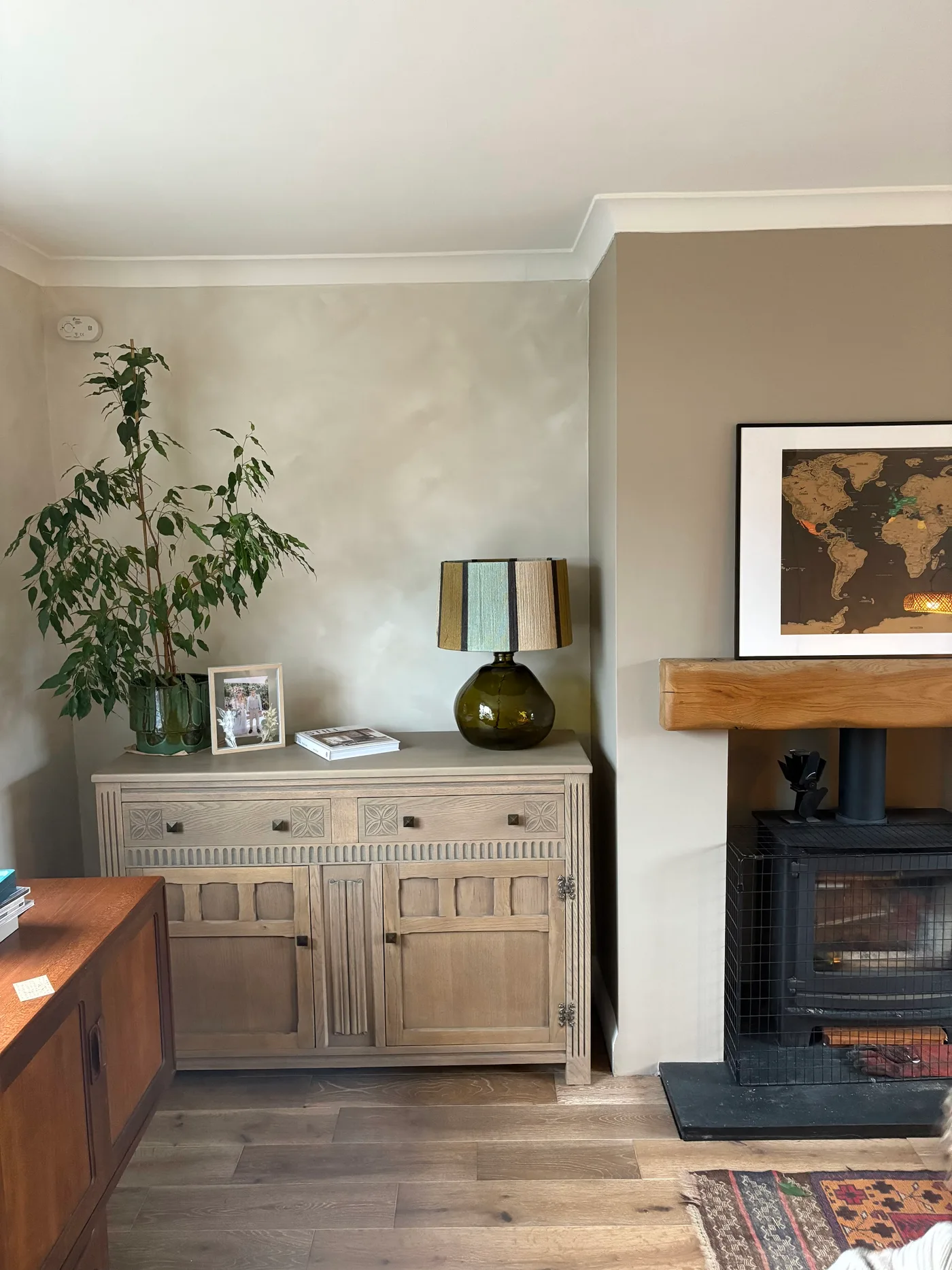 Timber details in a finished home interior